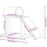 Zoonatie Kattenmeubel met tunnel en ladder 55,5 cm lichtgrijs - Afbeelding 6