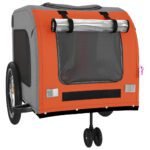 Hondenfietstrailer oxford stof en ijzer oranje en grijs - Image 4