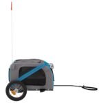 Hondenfietstrailer oxford stof en ijzer blauw en grijs - Afbeelding 5