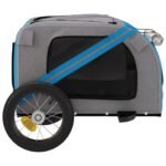 Hondenfietstrailer oxford stof en ijzer blauw en grijs - Afbeelding 6