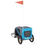 Hondenfietstrailer oxford stof en ijzer blauw en grijs - Afbeelding 7