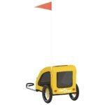 Hondenfietstrailer oxford stof en ijzer geel - Afbeelding 7