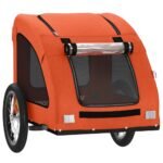 Hondenfietstrailer oxford stof en ijzer oranje - Afbeelding 4
