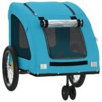 Hondenfietstrailer oxford stof en ijzer blauw - Afbeelding 4