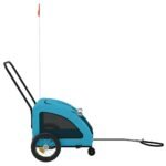 Hondenfietstrailer oxford stof en ijzer blauw - Afbeelding 5