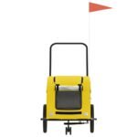 Hondenfietstrailer oxford stof en ijzer geel - Image 3