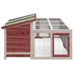 Zoonatie Konijnenhok 144x123x67,5 cm massief grenenhout mokkakleurig - Afbeelding 4