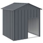Zoonatie Hondenhok met dak 117x103x123 cm gegalvaniseerd staal antraciet