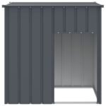 Zoonatie Hondenhok met dak 110x103x109 cm gegalvaniseerd staal antraciet - Afbeelding 2