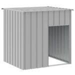 Zoonatie Hondenhok met dak 110x103x109 cm gegalvaniseerd staal grijs