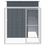 Zoonatie Kippenhok met ren 165x251x181 cm gegalvaniseerd staal antraciet - Afbeelding 2