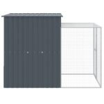 Zoonatie Kippenhok met ren 165x251x181 cm gegalvaniseerd staal antraciet - Afbeelding 3
