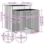Zoonatie Kippenhok met ren 165x251x181 cm gegalvaniseerd staal antraciet - Afbeelding 4