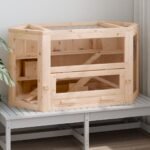 Zoonatie Hamsterkooi 80x40x43 cm massief vurenhout