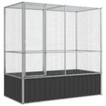 Zoonatie Volière 210,5x107x212 m staal zilverkleurig
