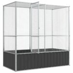 Zoonatie Volière 210,5x107x212 m staal zilverkleurig - Afbeelding 6